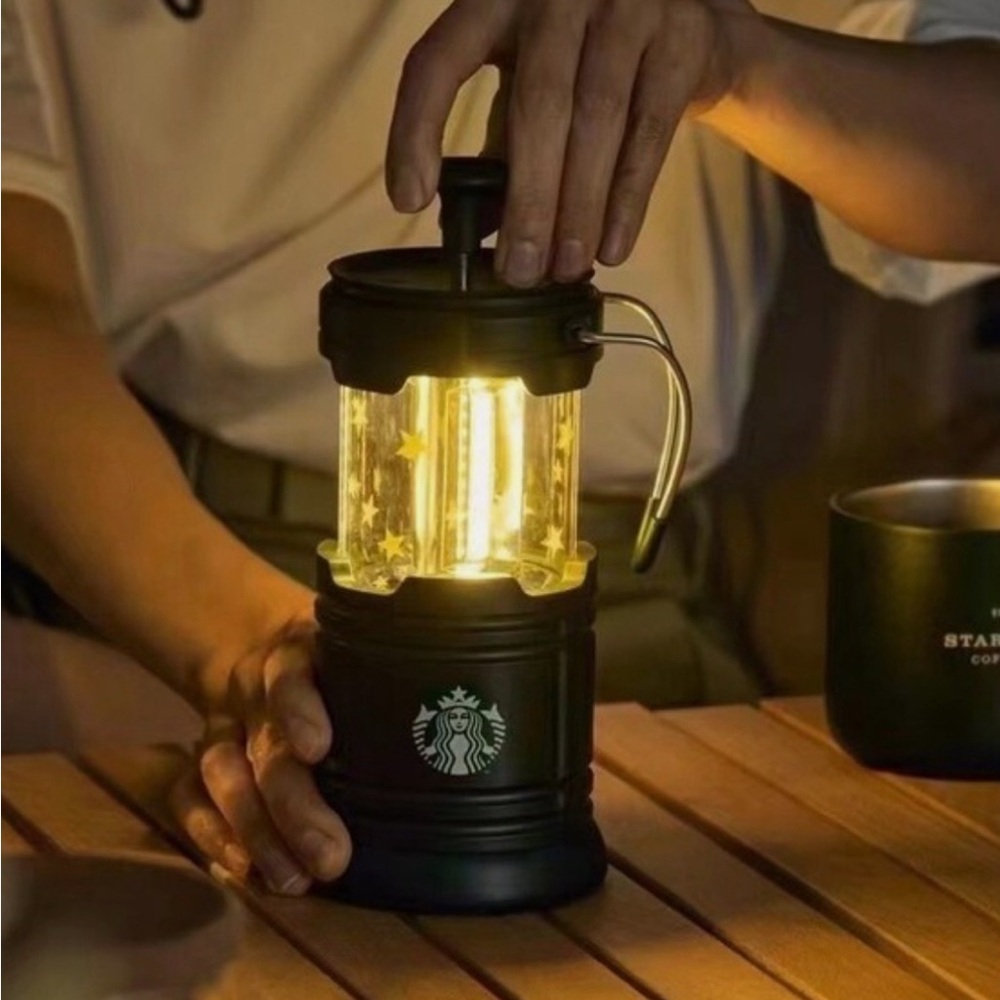 Starbucks Green French Press Lantern